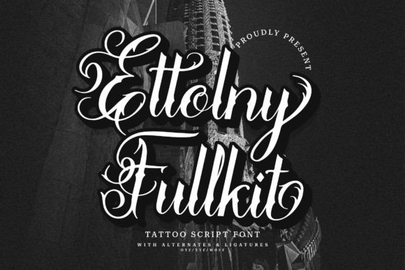 Ettolny Fullkit: The Tattoo Script Font with Modern Versatility