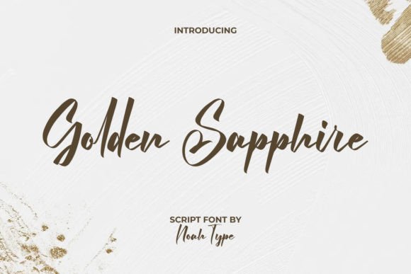 Golden Sapphire: A Calligraphic Font for Modern Elegance