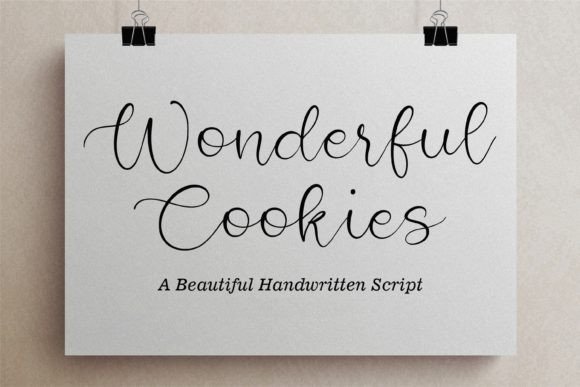 Wonderful Cookies: A Handwritten Font with a Warm, Personal Touch